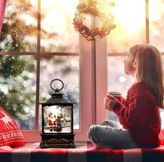 Різдвяний підвісний ліхтар на батарейках, Світильник новорічний Санта Клаус з підсвічуванням. знижка | Зображення 5