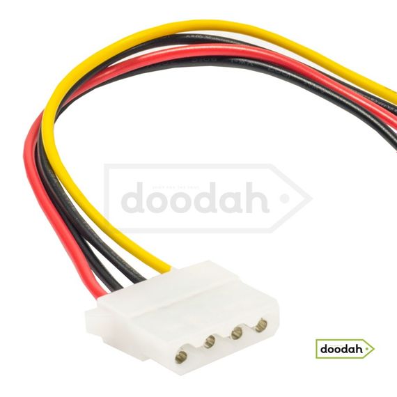 Кабель живлення CARPRIE Serial ATA 4pin Molex на 15pin SATA - 15 см | Зображення 3