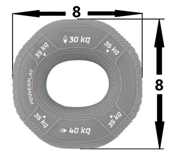 Еспандер кистьовий силіконовий PowerPlay PP-4331 Hand Grip Large 30-35-40 кг Сірий (PP_4331_Grey_(30-35-40)) | Зображення 3