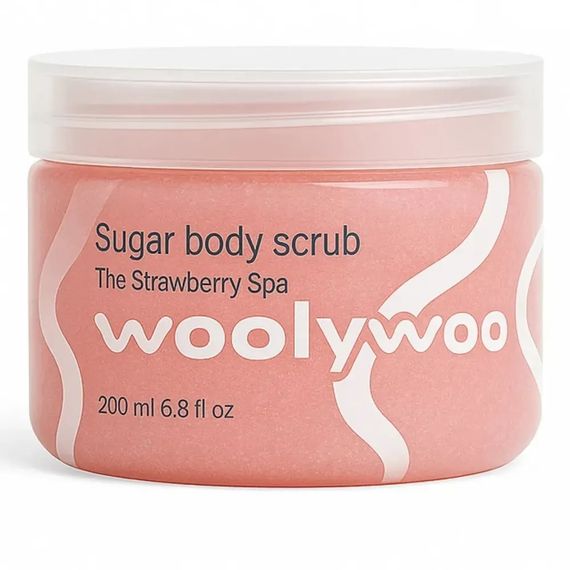 Скраб цукровий для тіла WoolyWoo Sugar body scrub - The Strawberry Spa (200 ml)