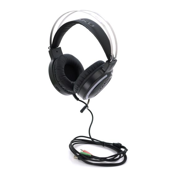 Ігрові навушники з мікрофоном iKAKU KSC-454 YOUMING, Black, jack3.5+2xUSB, підсвічування, Box, (230*187*105) 0,364кг | Зображення 1