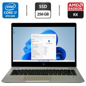 Ультрабук Б-клас HP EliteBook 840 G6 / 14" (1920x1080) IPS / Intel Core i7-8565U (4 (8) ядра по 1.8 - 4.6 GHz) / 8 GB DDR4 / 256 GB SSD / AMD Radeon 550X, 2 GB GDDR5, 64-bit / WebCam / Windows 11 Pro б/в