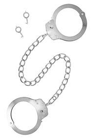 Поножі металеві Fetish Tentation Adjustable metal ankle cuffs Сріблясті One Size