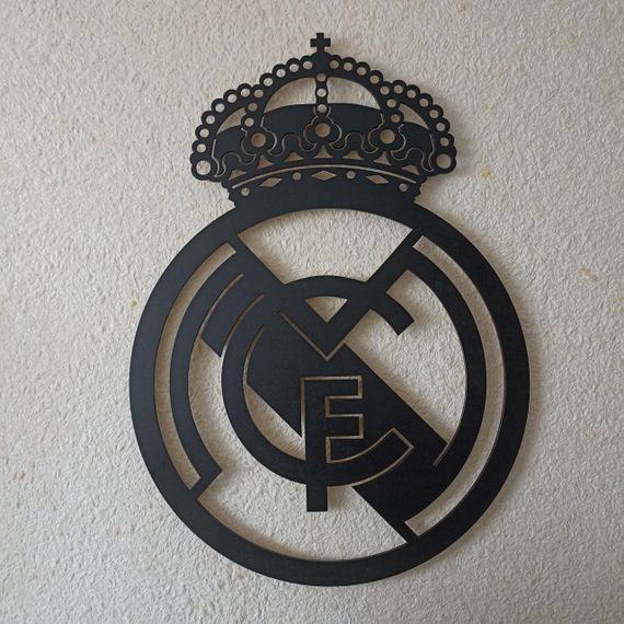 Панно декоративная картина на стену эмблема Реал LED подсветка 600х435 acr-p000047 | Зображення 1