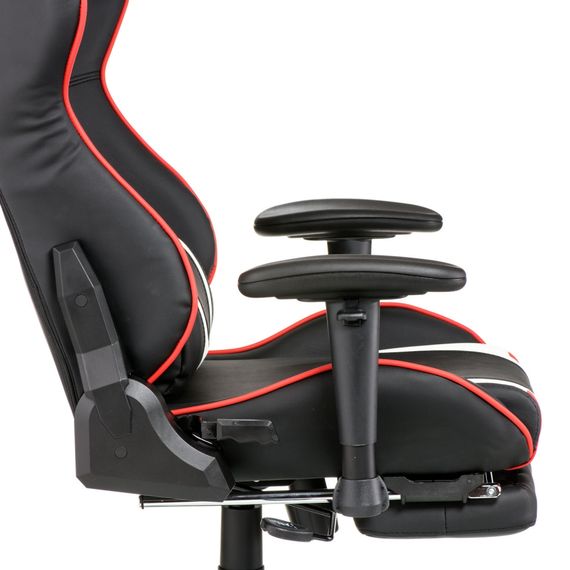 Кресло геймерское Special4You ExtremeRace blackredwhite with footrest | Зображення 4