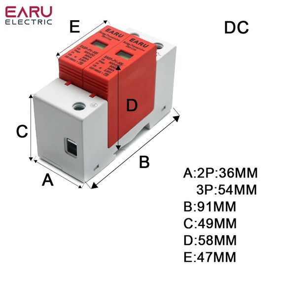 Узип DC-блискавка захисту Earu пристрій захисту до 40ka 500V | Зображення 7