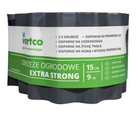 Бордюрная лента  15 см 9 метров серая усиленная VARTCO (Польша)