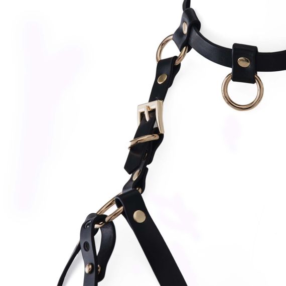 Портупея на груди LOCKINK SEVANDA Queen Chest Harness with Removable Bra Чорна One Size | Зображення 5