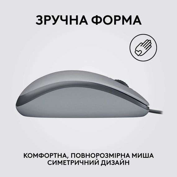 Миша Logitech M110 Silent-MID GRAY-USB-AKOYA | Зображення 6