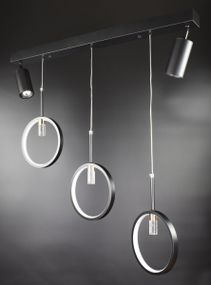 Люстра світлодіодна стельова LED світильник для квартири на стелю лед 26835 Чорний 30-150х6х80 см.