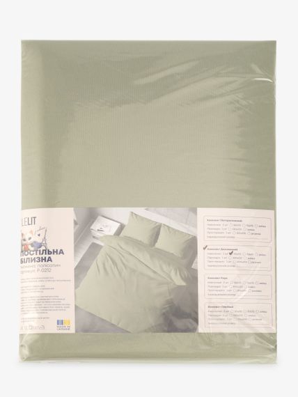 Постільна білизна Двоспальна Soft Wash LeLIT P-0212 180х215 см Оливковий shop (2000000310558) | Зображення 2