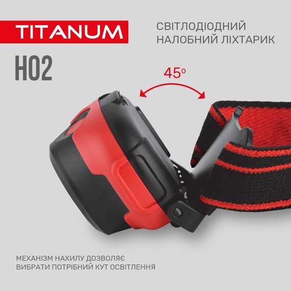 Налобний світлодіодний ліхтарик TITANUM TLF-H02 100Lm 6500K | Зображення 5