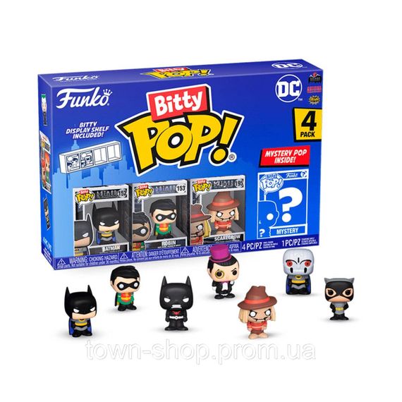 Набор игровых фигурок Bitty Pop! серии DC (4 фигурки асс.)