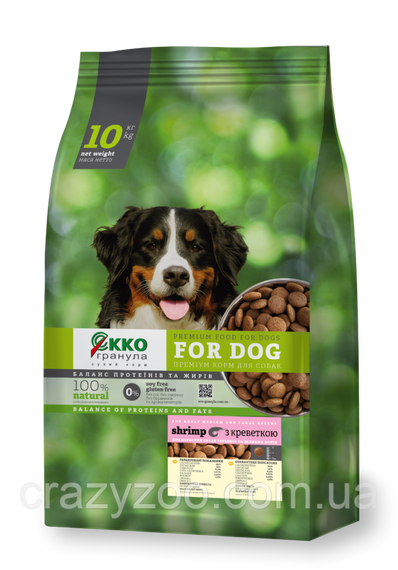 Сухий корм для собак середніх порід Ekko гранула з креветкою 10 кг 4820249130155