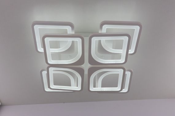 Люстра світлодіодна стельова LED світильник для квартири на стелю лед з пультом 25595 Білий 11х43х43 см. | Зображення 3