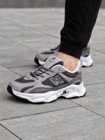 Кросівки New Balance замш/шкіра/3D сітка колір білий, сірий, чорний