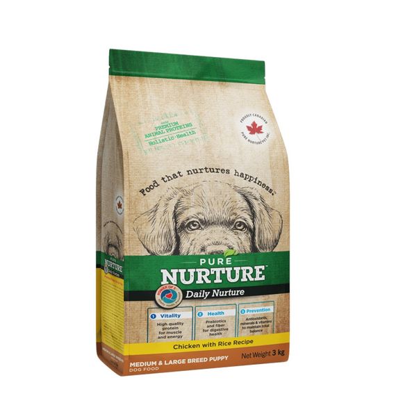 Сухий корм з куркою для цуценят середніх та великих порід Pure Nurture Daily Nurture Puppy Chicken, 3 кг