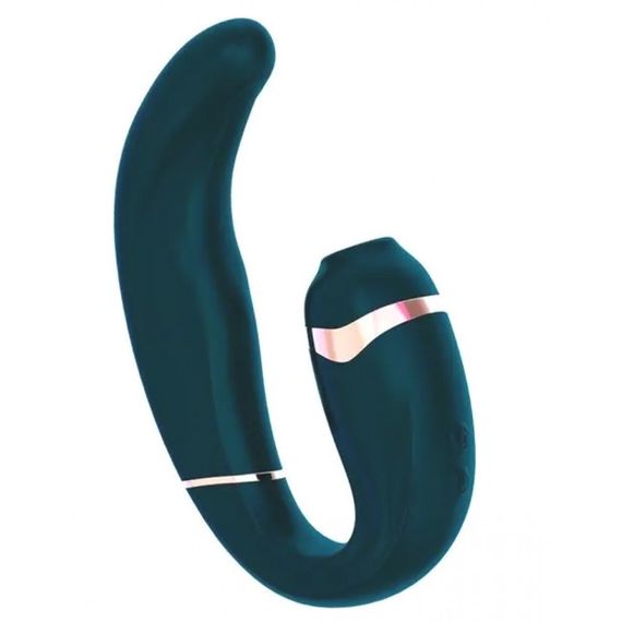 Вакуумный стимулятор клитора и точки G Adrien Lastic My-G из силикона, зеленый Sex Aura