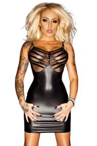 Сукня еротична з сіткою на грудях Noir Handmade F078 чорна, L Sex Aura