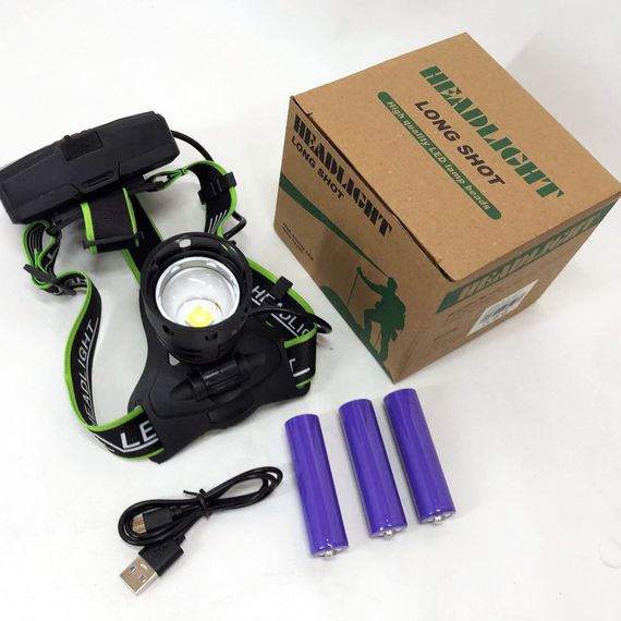 Супер мощный фонарь налобный Police BL-A14-3-P90 MICRO USB, мощный налобный фонарь для рыбалки наголовный | Зображення 9