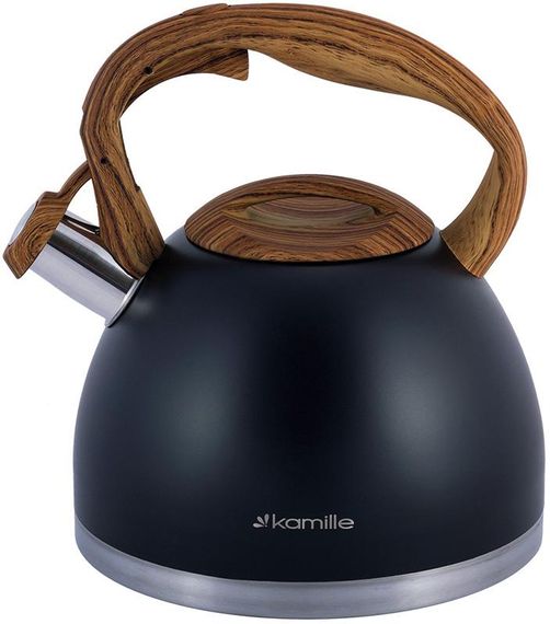 Чайник Kamille Whistling Kettle Black 2.7л з нержавіючої сталі зі свистком | Зображення 1