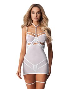 Бебі-долл Obsessive Arrowel White chemise L/XL sexstyle