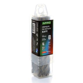Свердло для металу HSS/M2 (6542) Ø 5,0 мм (тубус, кратність10 шт.) PRO APRO 8306771