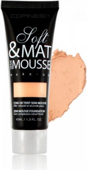 Тональный крем для лица мягкий и матовый Copines line Paris SOFT AND MATT SEMI MOUSSE 01 Beige