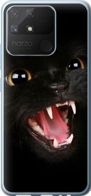 Чехол на Realme Narzo 50A Чёрная кошка "932u-2514-17620"