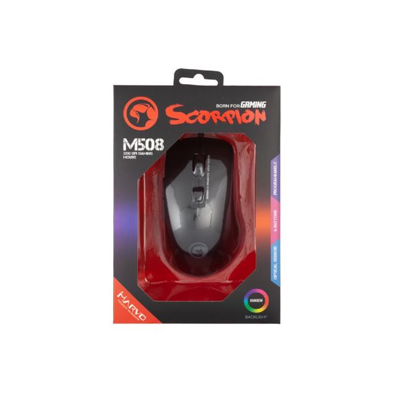 Мишка Marvo M508 Multi-LED USB Black (M508) | Зображення 3