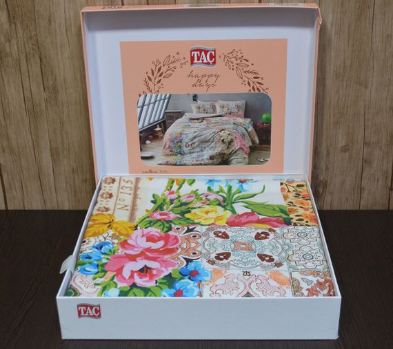 Постельное белье TAC Satin 200×220 см Stella | Зображення 1
