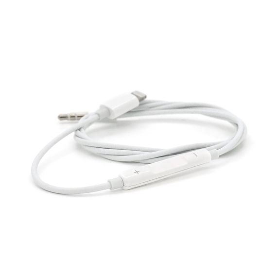 Кабель-перехідник MH021 Jack 3.5mm(M) => Lighting(M), 1м, White, Box | Зображення 2