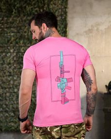 Тактична футболка Gun pink ПП4657