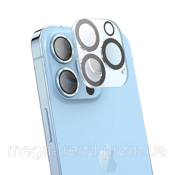 Захисне скло Hoco 3D all-inclusive night shooting circle Lens glass set для камери iPhone 14pro / 14pro Max | Зображення 3
