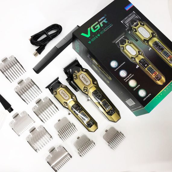 Стильная машинка для стрижки VGR 2 в 1 VGR V-600 V-900, Профессиональный триммер с набором насадок CZ-15 | Зображення 9