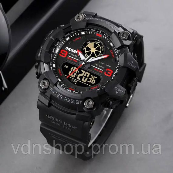 Простые электронные часы наручные мужские SKMEI 1818RD, Часы для кемпинга и отдыха YI-38 | Зображення 1