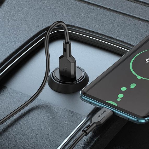 АЗП Borofone BZ18 QC3.0 (1USB-A) + кабель USB to MicroUSB Чорний | Зображення 2