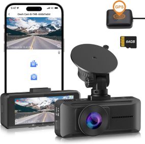 DYNACAM Dash Cam 4K Front Dashcam со встроенным GPS-датчиком скорости, WiFi Dash Cam Front с бесплатной картой