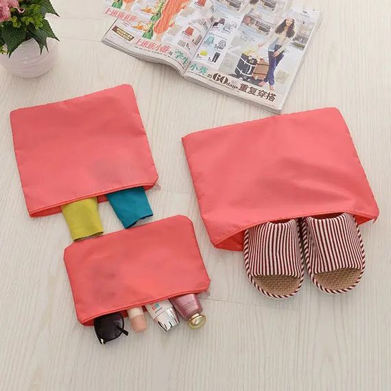 Набор дорожных органайзеров для вещей 6 шт. Цвет: розовый LT-83 | Зображення 3