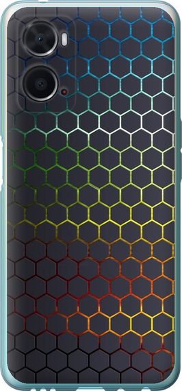 Чехол на Oppo A76 Переливающиеся соты "498u-2760-17620"