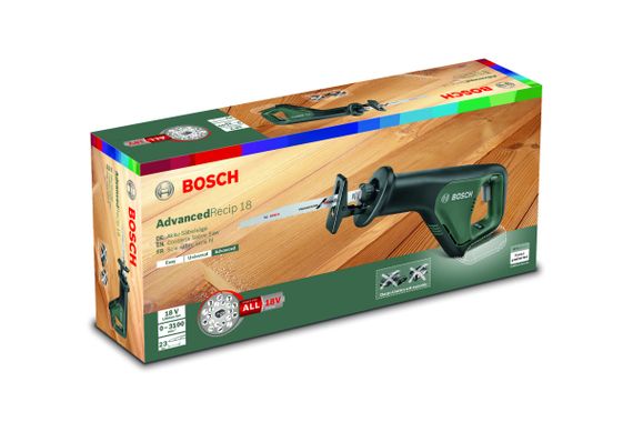 Пила шабельна Bosch AdvancedRecip 18 Solo, 18В, 3100 р/хв, хід 14.5мм, 2.1кг, (без АКБ и ЗП) (0.603.3B2.400) | Зображення 9