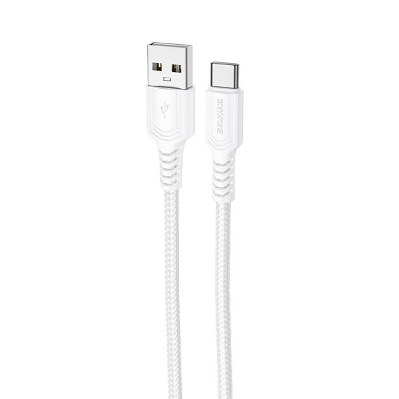 Дата кабель Borofone BX116 Certain USB to Type-C 3A (1m) White