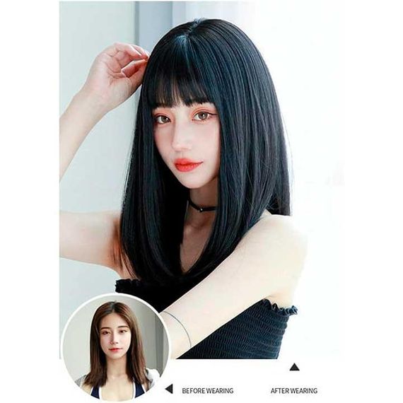 Парик длинное каре "Брюнетка" - 43 см | Зображення 3