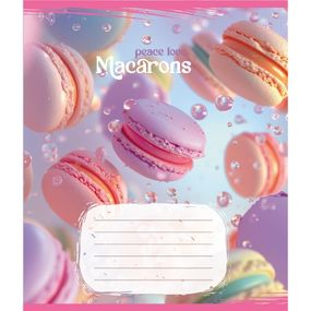 Зошит загальний "Макаруни" 048-590197K-3 в клітинку, 48 аркушів