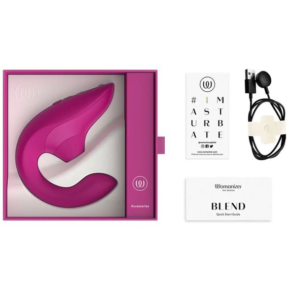 Стимулятор точки G та клітора Womanizer Blend Rose вакуум і вібрація, ніжно-рожевий Sex Aura | Зображення 7