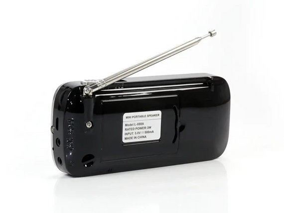 Карманный мини-радиоприемник BKK USB MP3 L088 карманный с картридером и аккумулятором с папками и SD-картой Черный | Зображення 4