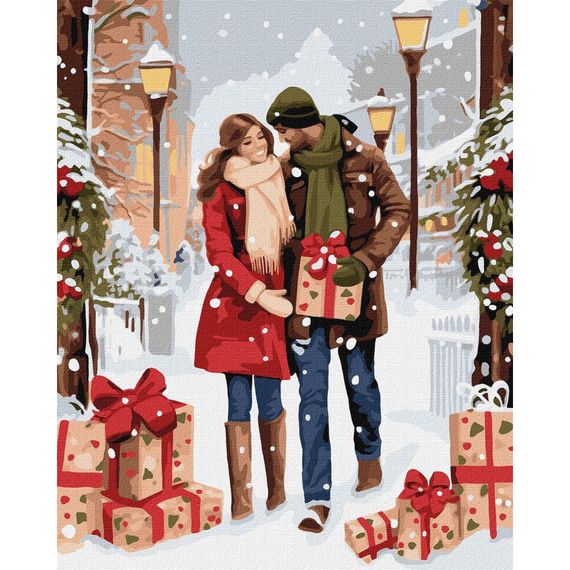 Картина по номерам "Обмен подарками" ©art_selena_ua Идейка KHO8349 40х50 см