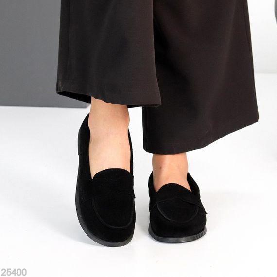 Удобные черные туфли лоферы натуральная замша в ассортименте | Зображення 7