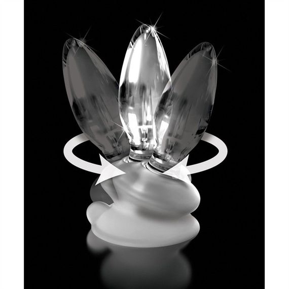 Анальный плаг стеклянный Pipedream Icicles No. 91 на силиконовой присоске, прозрачный sexstyle | Зображення 2