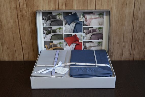 Постільна білизна First Choice Deluxe Satin 200 х 220 см Serenity Denim-Grey | Зображення 2